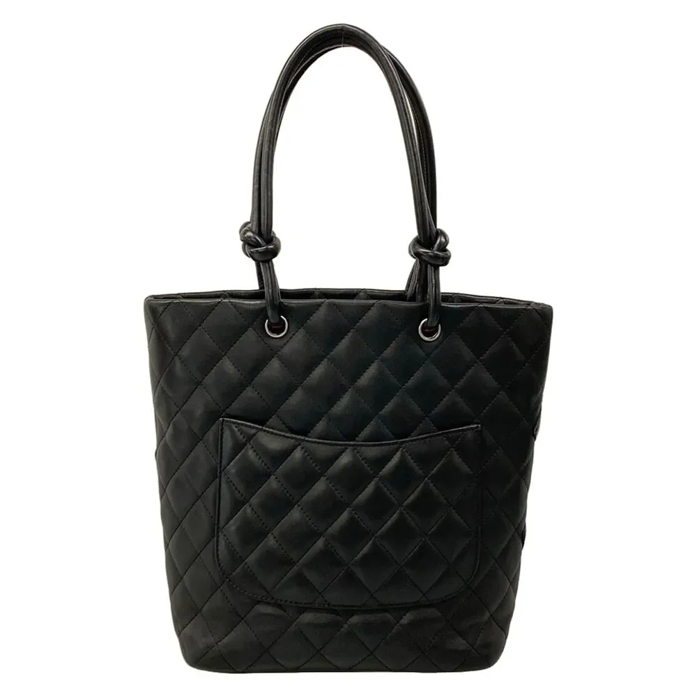 Chanel Cambon Line Handbag A25167 Black Pink